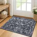 KILOCOCO Small Area Rug 2x3 Entryway Rugs Printed Vintage Moroccan Floral by Kilococo