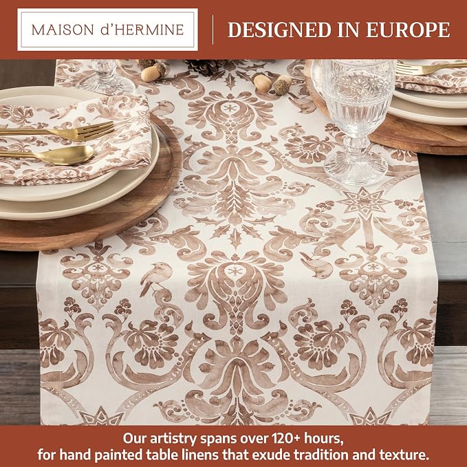 Maison d' Hermine Table Runner 100% Cotton 14.50" x 108" | Table Runners 108 - Image 2