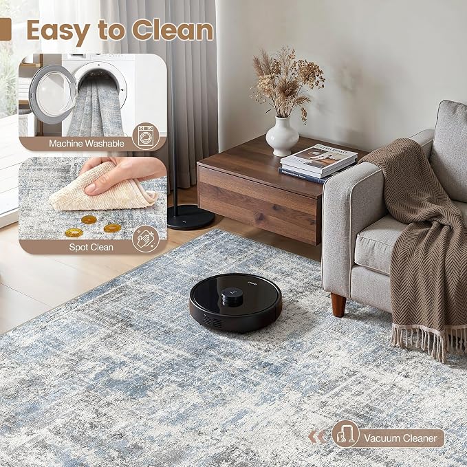 Washable 5x7 Area Rug for Living Room - Image 2