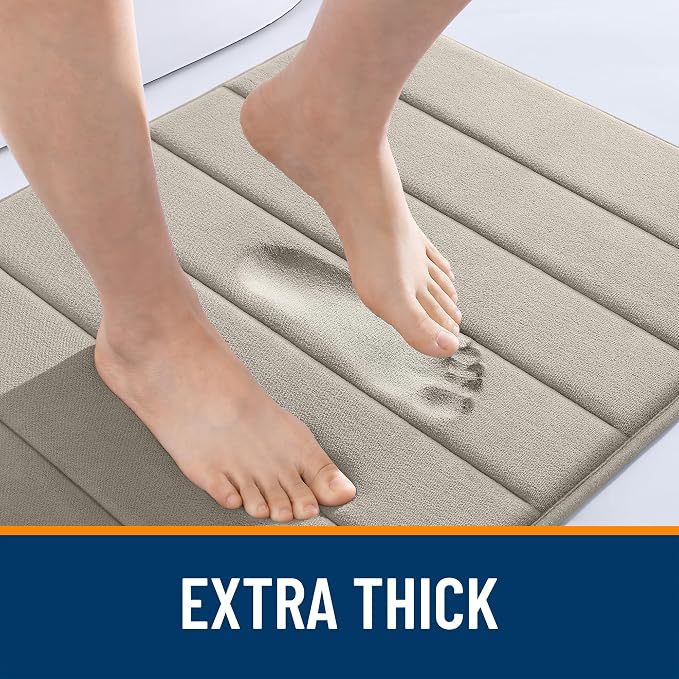 OLANLY Memory Foam Bath Mat 44x24, Super Soft Absorbent Bathroom Rugs, Quick Dry - Image 6