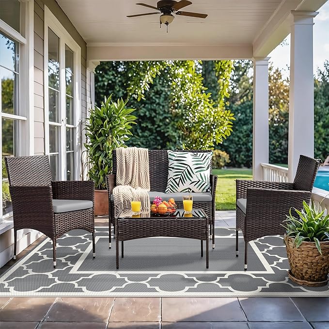 GENIMO 6' x 9' Outdoor Rug Waterproof - Image 3