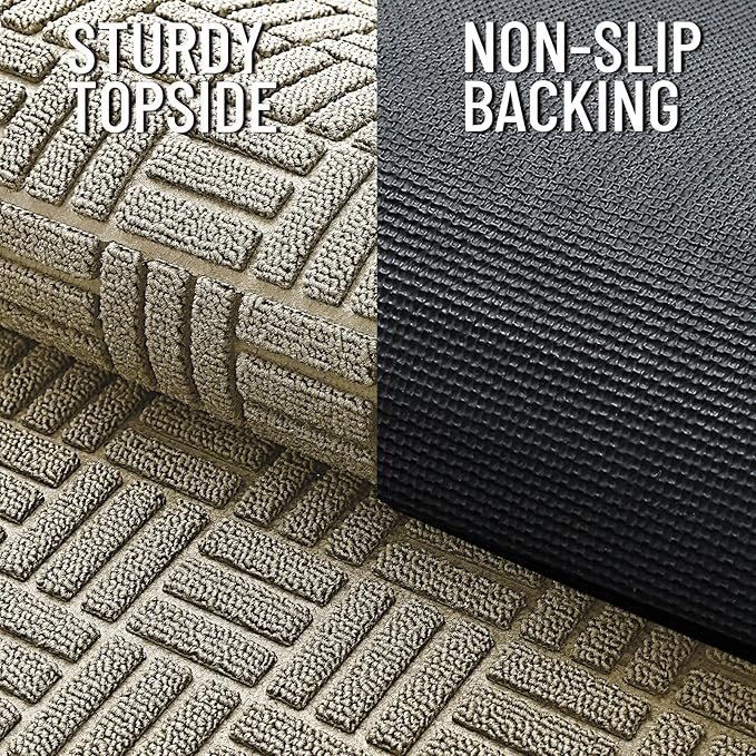 OLANLY Front Door Mat Outside Entrance 47x23, Heavy Duty Sturdy Natural Rubber - Image 4