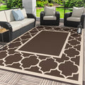 GENIMO Outdoor Rug 8' x 10' Patio Waterproof, Foldable Reversible Plastic Straw by GENIMO