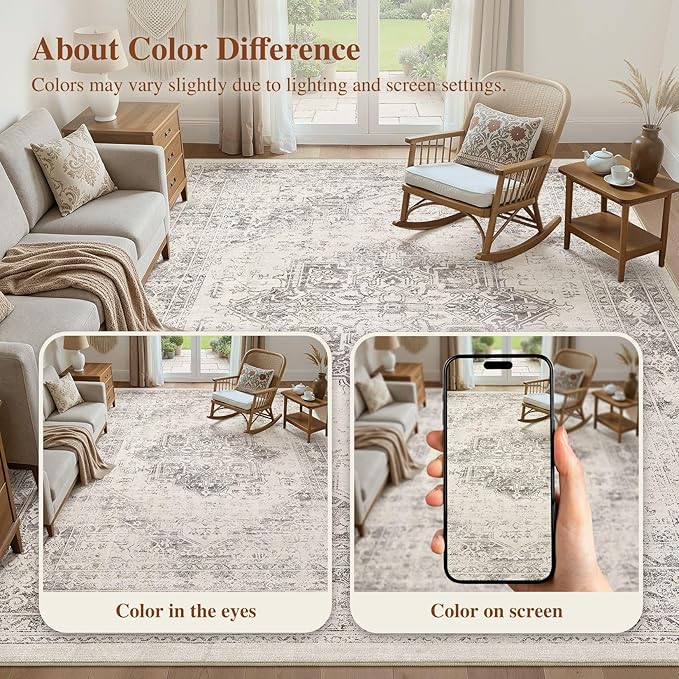 UERMEI 5x7 Area Rug Living Room Rugs - Image 8