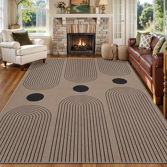 Tangsoo Modern Easy Jute Rug 5x7 Large Washable Area Rugs by Tangsoo