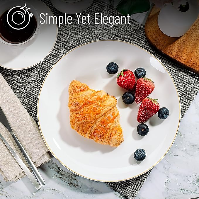 BTaT- White Porcelain Dinner Plates - Image 5