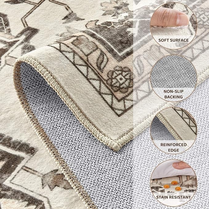 Washable 6x9 Area Rug for Living Room - Image 3