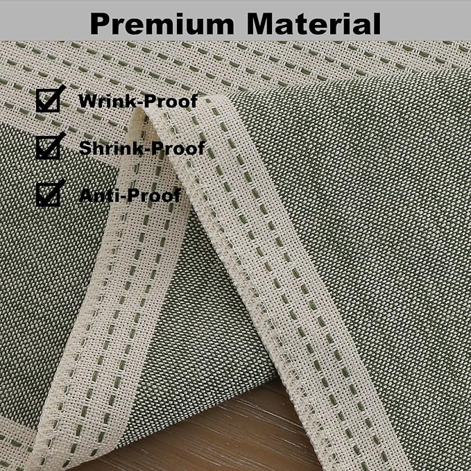 Gernaice 2PCS Boho Table Runner, Rustic Striped Cotton Linen Farmhouse Table - Image 4