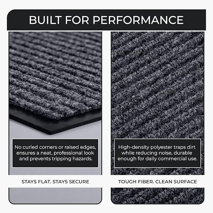 Commercial Door Mat 4'x10' Grey, Heavy Duty Industrial Floor Mat - Image 6