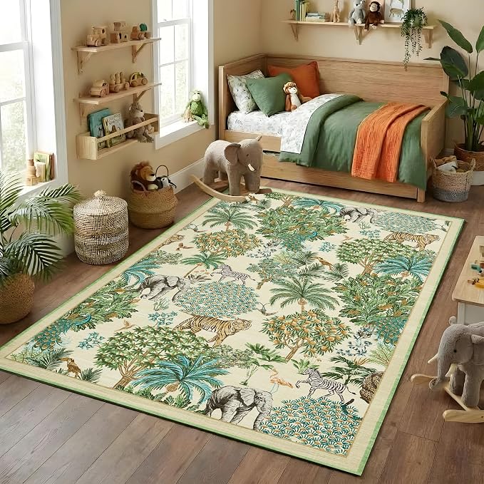 GarveeHome Jungle 8x10 Area Rug Washable Rugs - Image 3
