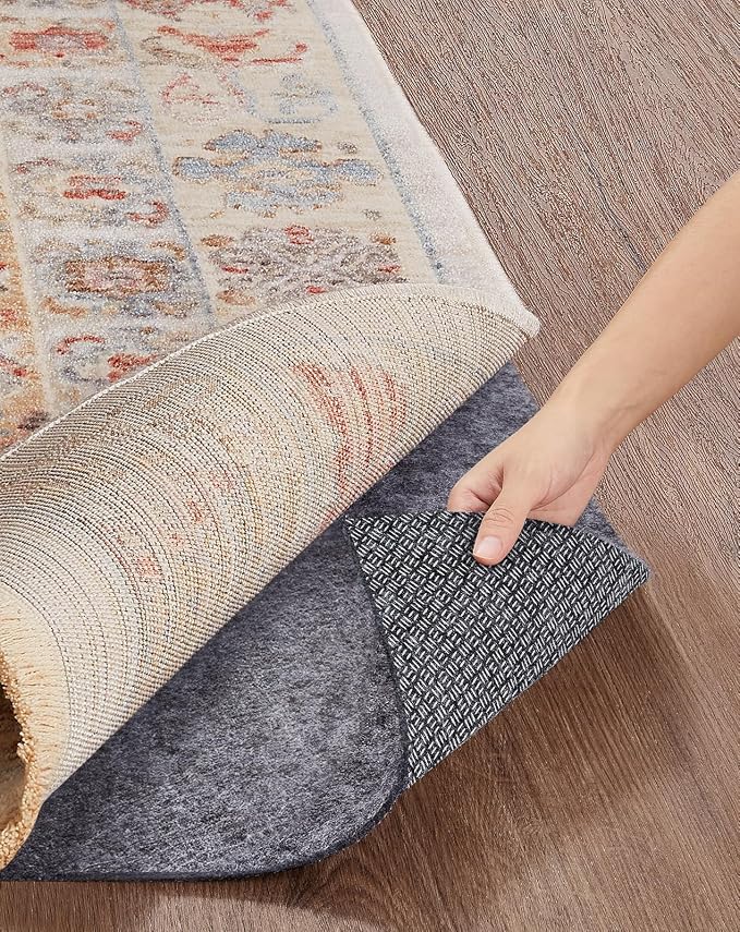Veken Non Slip Cushioned Runner Rug Pad Gripper 2x10 Ft, Felt and Silicone by Veken