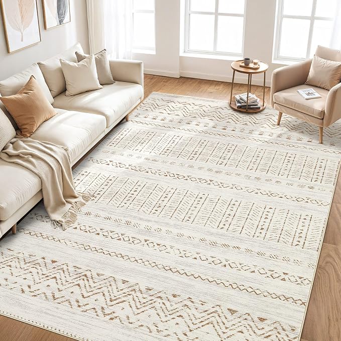 cotiled 9x12 Area Rugs Living Room Rug: Washable Boho Rugs - Image 7