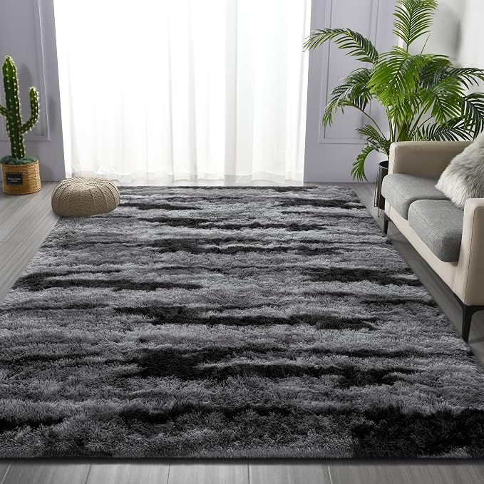 Deerhoo Large Shag Area Rugs 6 x 9, Tie-Dyed Plush Fuzzy Rugs - Image 7
