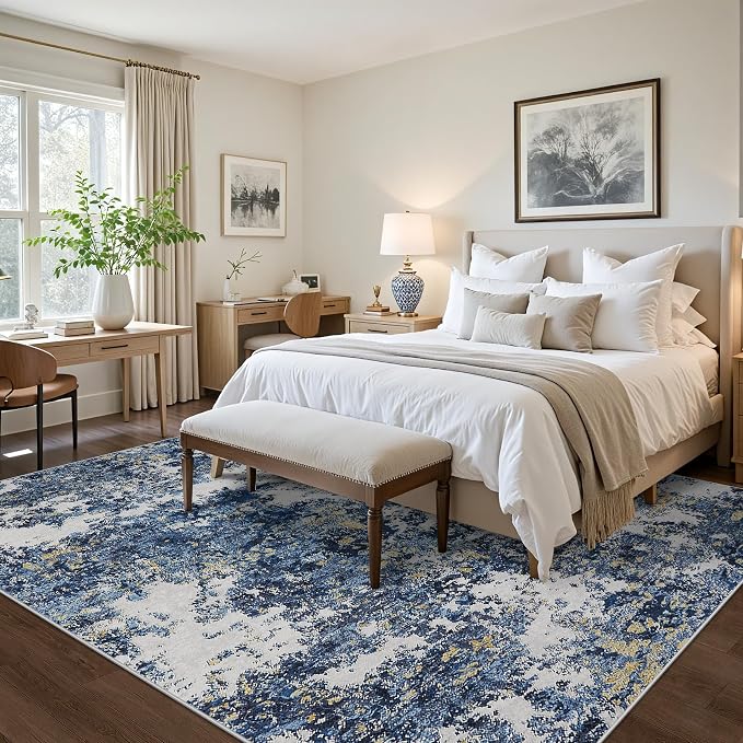 8x10 Area Rug for Living Room Bedroom: Large Washable Rug - Image 3