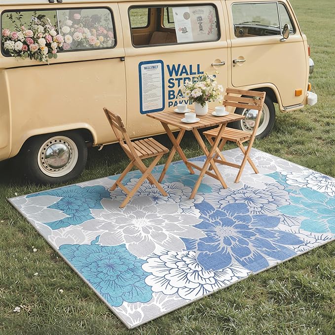 GENIMO Indoor Outdoor Area Rug 9'x12', Machine Washable Rugs - Image 3
