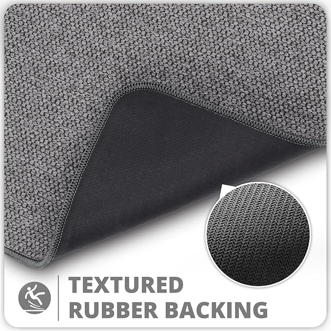 Bosap Toilet Rugs U Shaped Bathroom Rug, Machine Washable Non Slip Quick Dry - Image 4