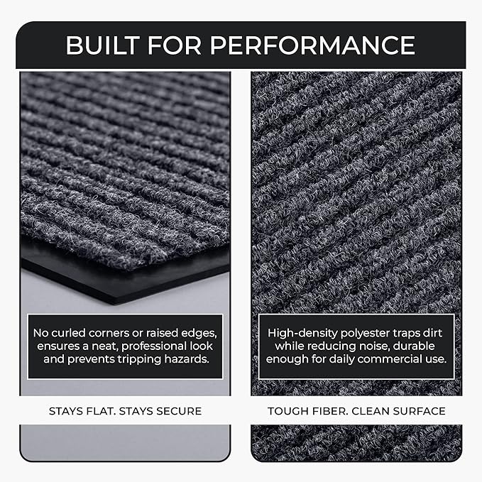 Large Door Mat 3' x 5' Grey, Heavy Duty Commercial Floor Mat, Industrial Floor - Image 7