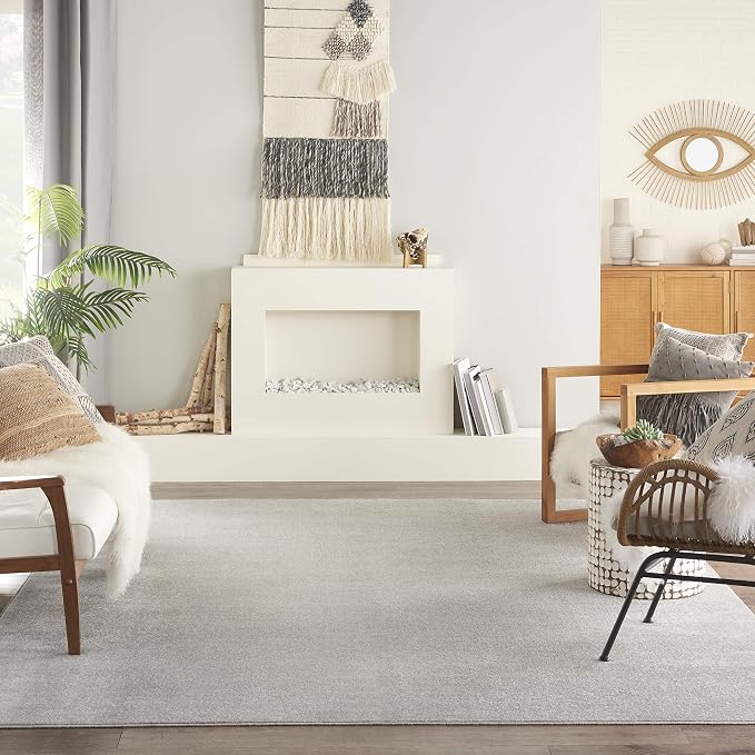 Nourison Home Nourison Essentials Silver Grey 8' x 11' Area Rug - Image 3