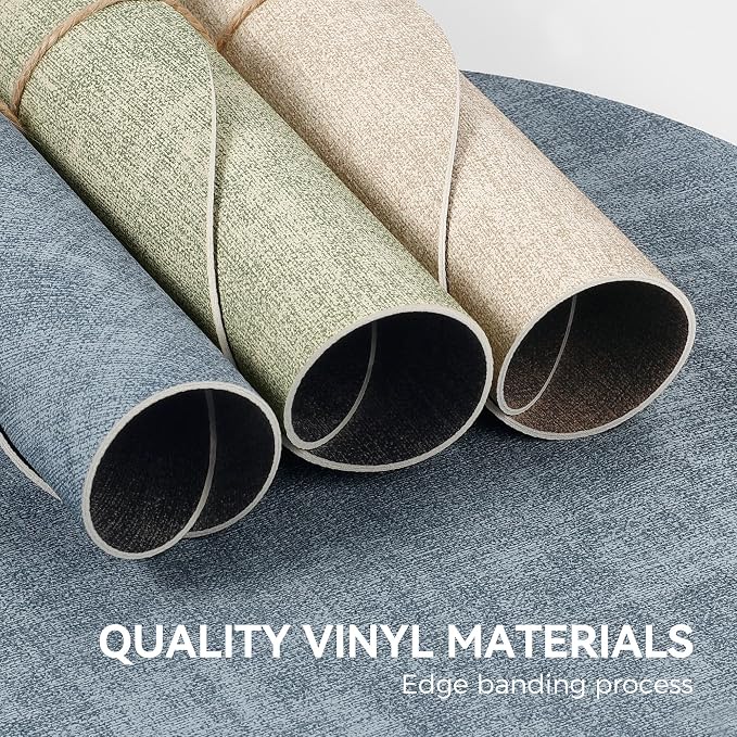 NCUE 13" Faux Leather Round Placemats Set of 4, Reversible Dual-Color | - Image 5