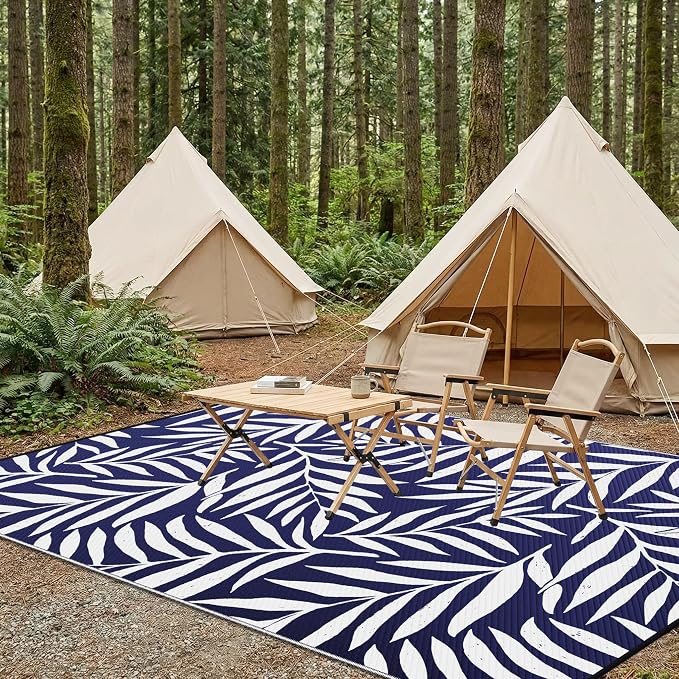 Smiry Outdoor Rug 8x10 ft, Waterproof Reversible Plastic Straw Rugs, Outdoor - Image 7