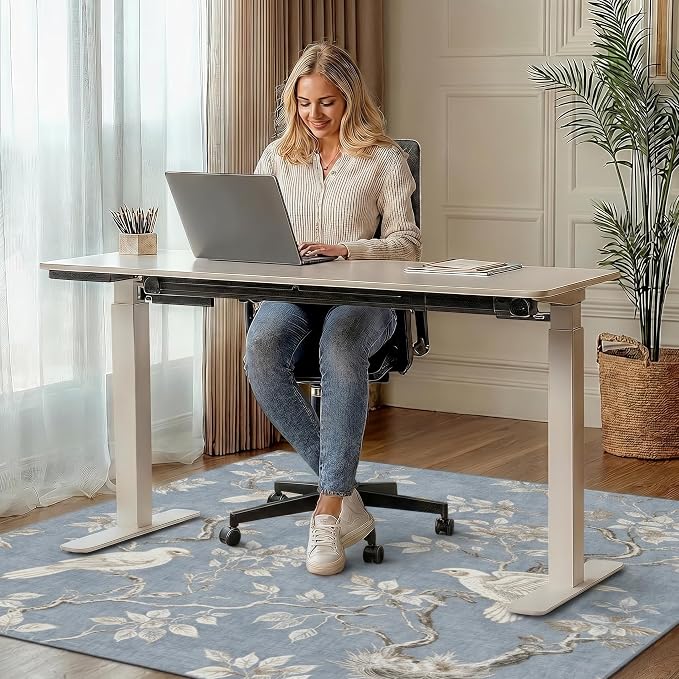 48"x60" Office Chair Mat for Hardwood Tile Floor, Under Desk Carpet Protector - Image 2