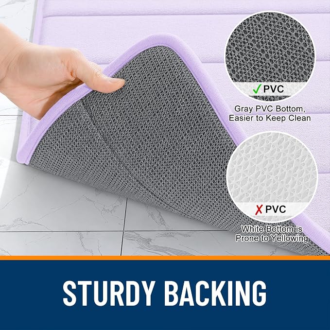 OLANLY Memory Foam Toilet Rugs U Shaped 24x20, Super Soft Absorbent Contour - Image 8