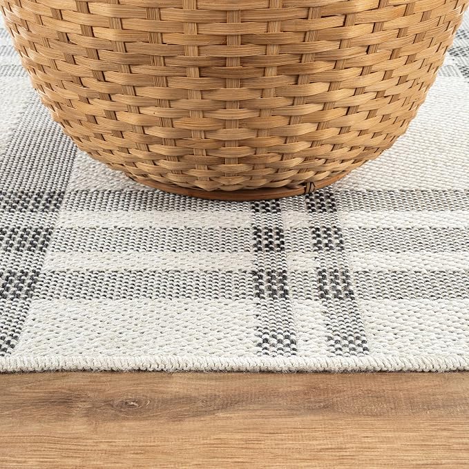 CAMILSON Easy Jute Rug 4x6, Indoor Outdoor Off-White Color Fiber Area Rugs - Image 7