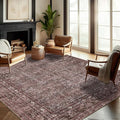 CHAMPLANT Area Rug 6'x9' Washable Vintage Traditional Floor Cover Thin Retro by CHAMPLANT