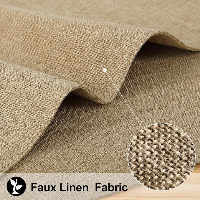 Faux Cotton Linen Placemats Set of 4, Cloth Washable Farmhouse Dining Table Mats - Image 2