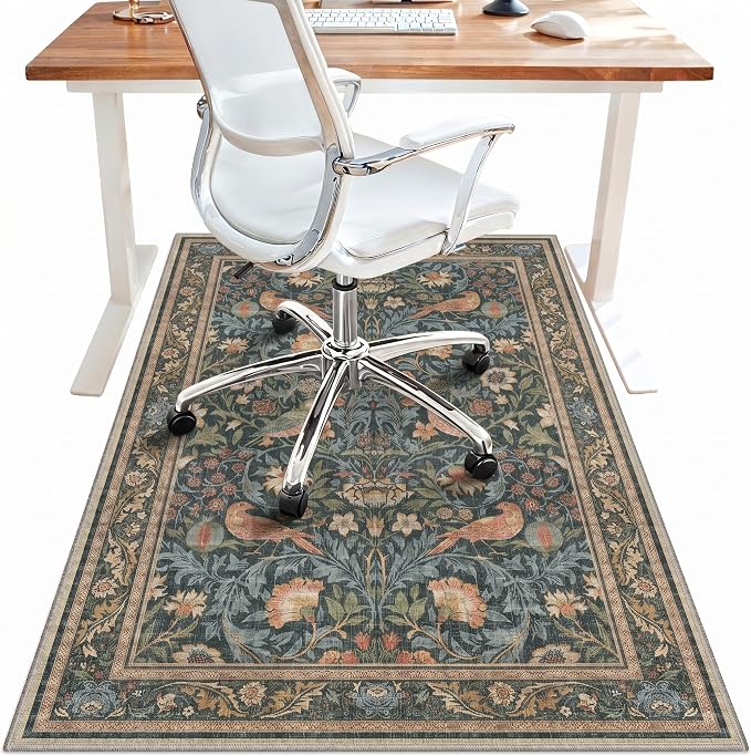 48"x60" Office Chair Mat for Hardwood Tile Floor, Under Desk Carpet Protector by BESBLEE