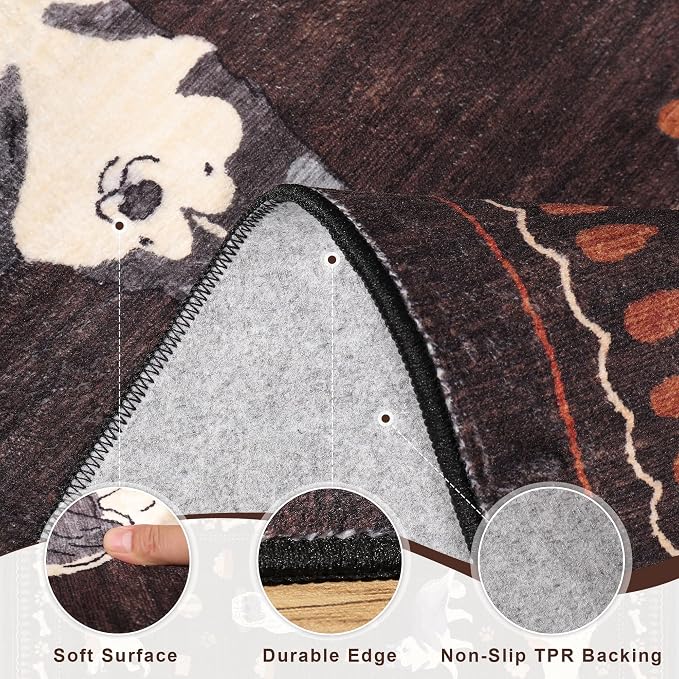 DUKINO 2x3 Entryway Rug, Washable Small Door Mat Indoor Entance Lightweight - Image 5