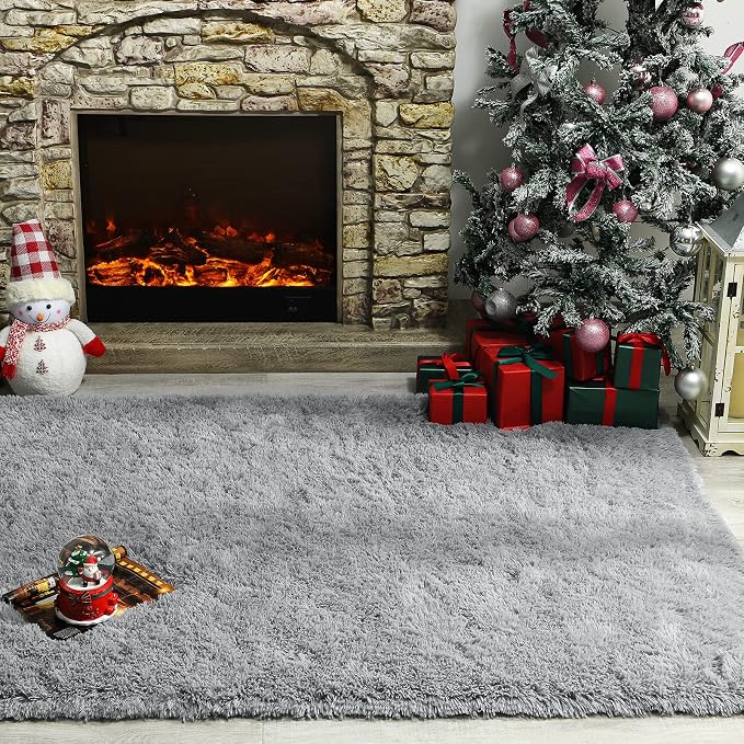 Andecor Soft Fluffy Bedroom Rugs, 4 x 6 Feet Indoor Shaggy Plush Area Rug - Image 4