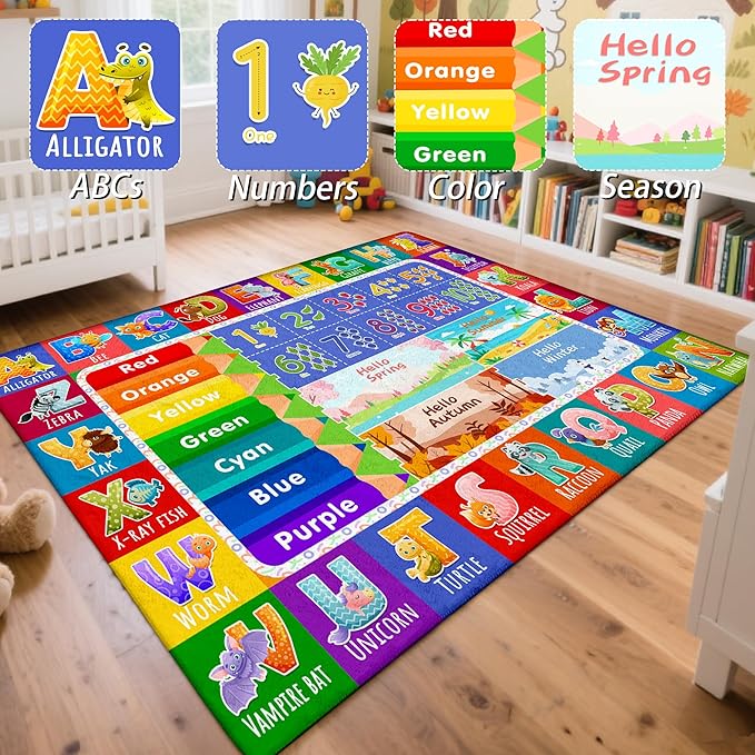5x7 Kids Rug for Classroom & Playroom - Image 2