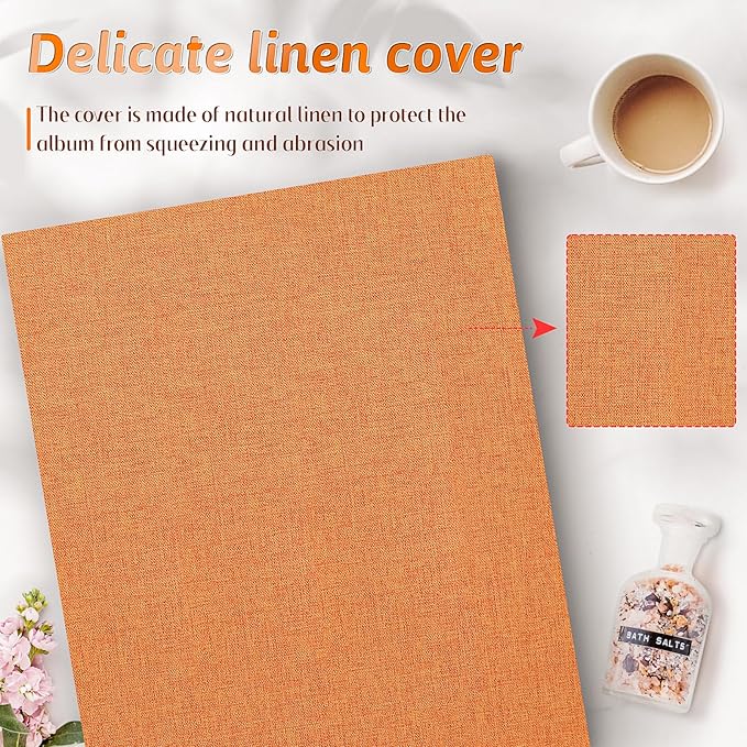 Popotop Photo Album 4x6 1000 Pockets for Wedding Gifts,Linen Hardcover Picture Albums for Family Anniversary Baby Vacation Pictures