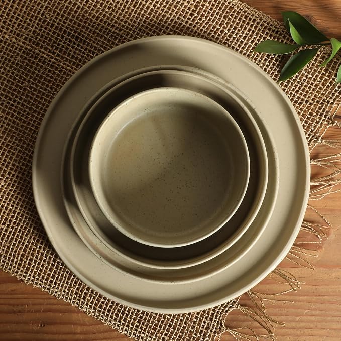 Gibson Elite Tatum Premium Porcelain Matte Reactive Glaze 16-Piece Plates and - Image 5