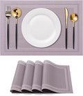 Placemats Set of 4 Washable Indoor | Outdoor Vinyl Place Mats by CADONO
