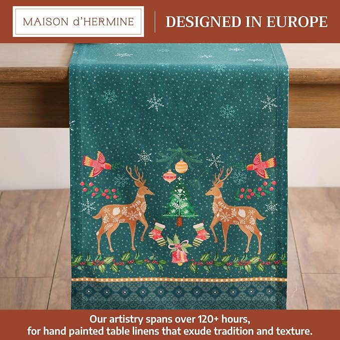 Maison d' Hermine Table Runner 100% Cotton 14.50" x 72" | Table Runners 72 - Image 2