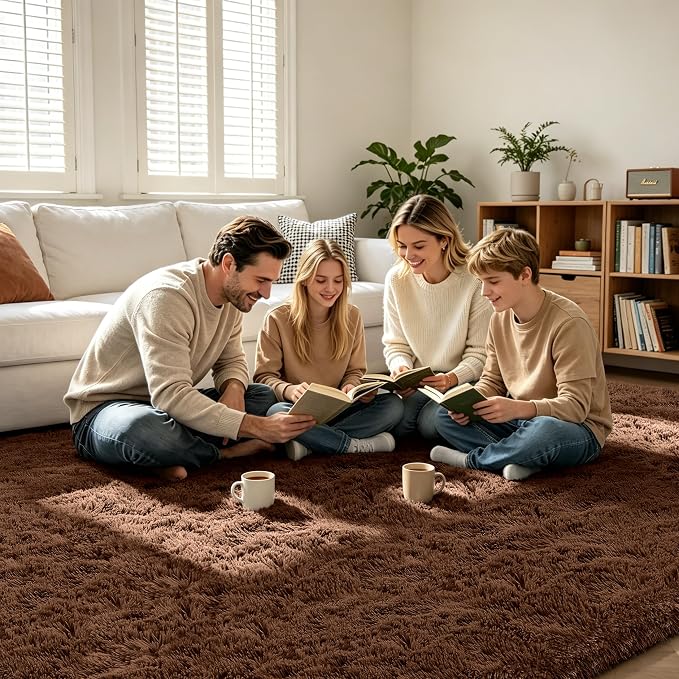 Shag Area Rugs for Bedroom Living Room, Indoor Carpet Plush Rugs for Living - Image 2