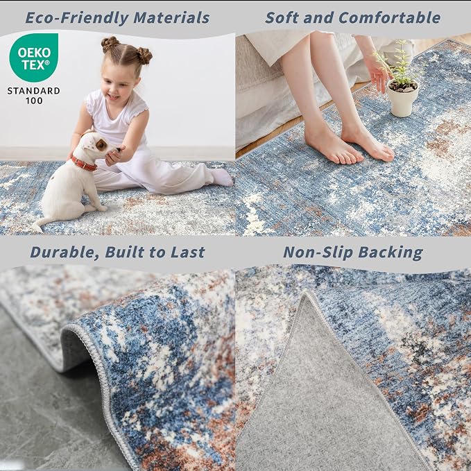 3x12 ft Long Hallway Runner Rug Non-Slip Washable Carpet Runner - Image 5