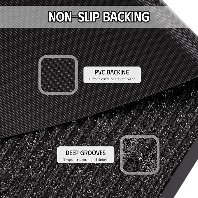Front Door Mat 3' x 10', Heavy Duty Large Commercial Floor Mats, Non-Slip Low - Image 5