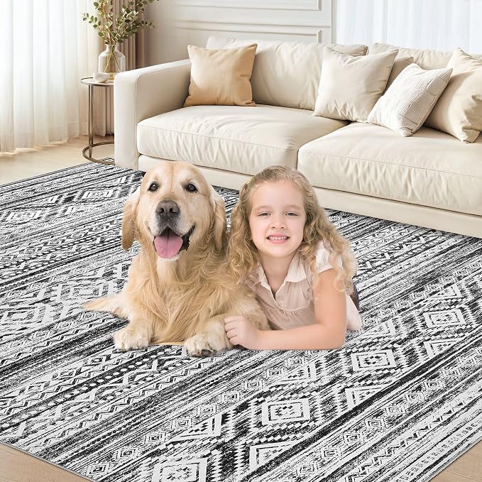 cotiled 5x8 Area Rugs Living Room Rug: Washable Boho Rugs - Image 7
