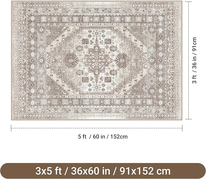 befbee 3x5 Rug, Ultra-Thin Area Rugs - Image 2