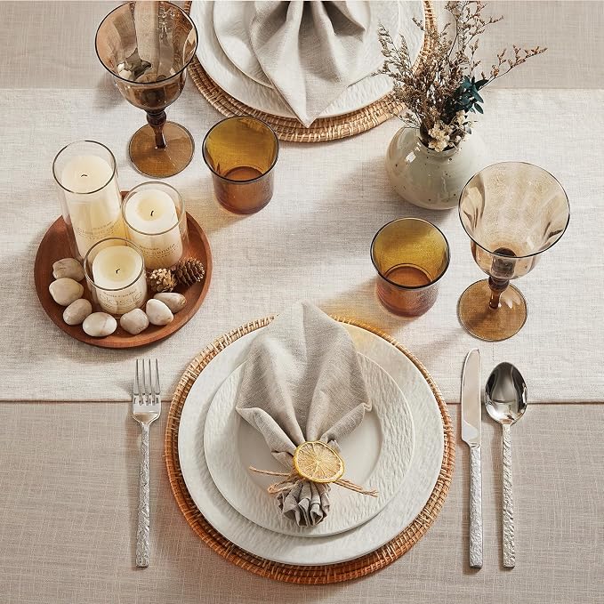 100% French Linen Table Runner 72", 210GSM Heavyweight Artisanry, Crease-Free - Image 4