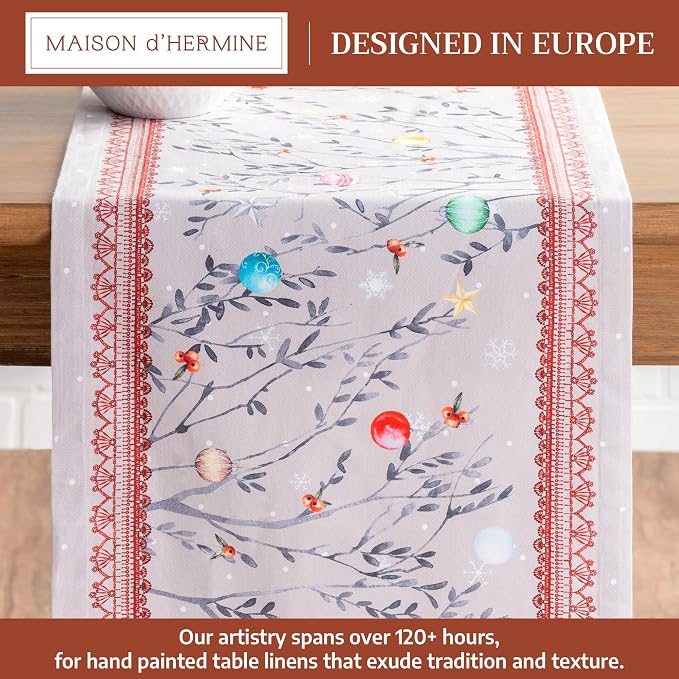 Maison d' Hermine Table Runner 100% Cotton 14.50" x 90" | Table Runners 90 - Image 2