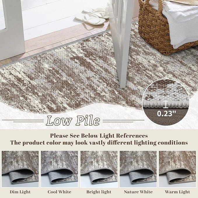 Rug Runners 2x8 Ultra Non-Slip Washable Kitchen Rug Abstract Tear and Stain - Image 7