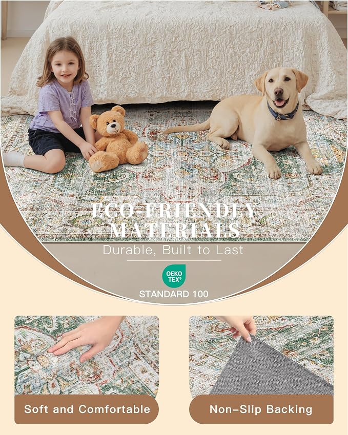 Madane Hallway Runner Rug 2x12, Extra Long Washable Runner Rugs - Image 9