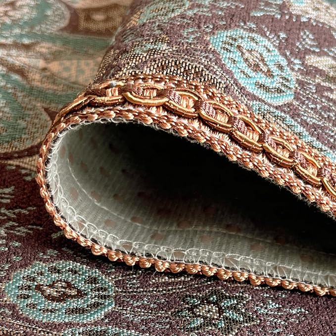 Dining Table Runner 48" Teal Brown - Image 5