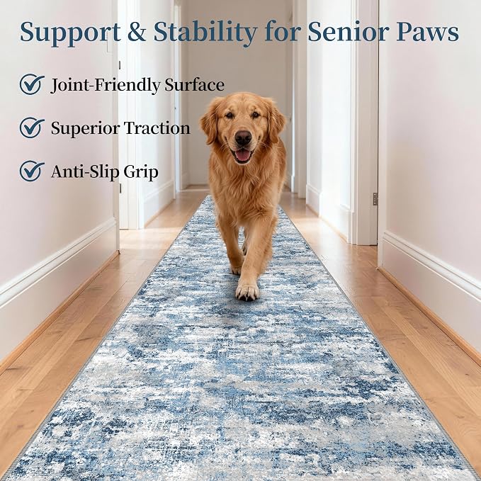 Washable Carpet Runners for Hallway 14ft-Non Slip Floor Runners for Dogs - Image 2