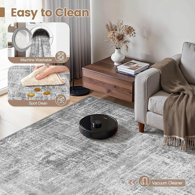 Washable 7x9 Area Rug for Living Room - Image 2