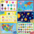 6 Pack Placemats for Kids, Non-Slip Washable Table Mats, Reusable Spanish by SpriteGru